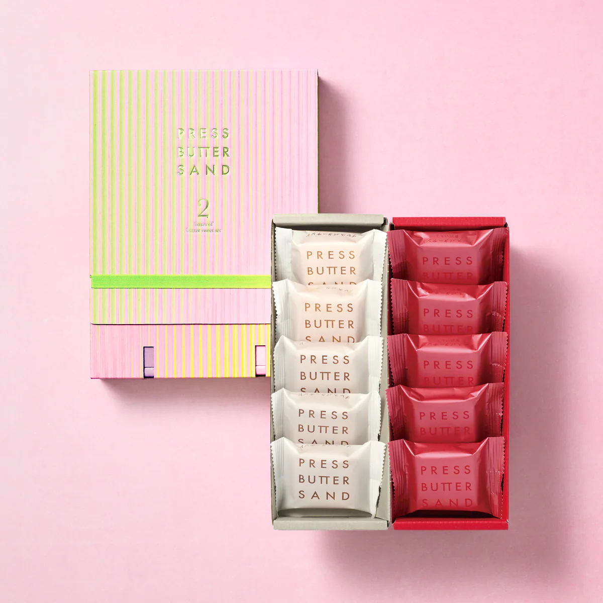 三月連線  （此為比較快到期的食品） Press Butter Sand 奢華 雙拼口味奶油夾心餅（120入）