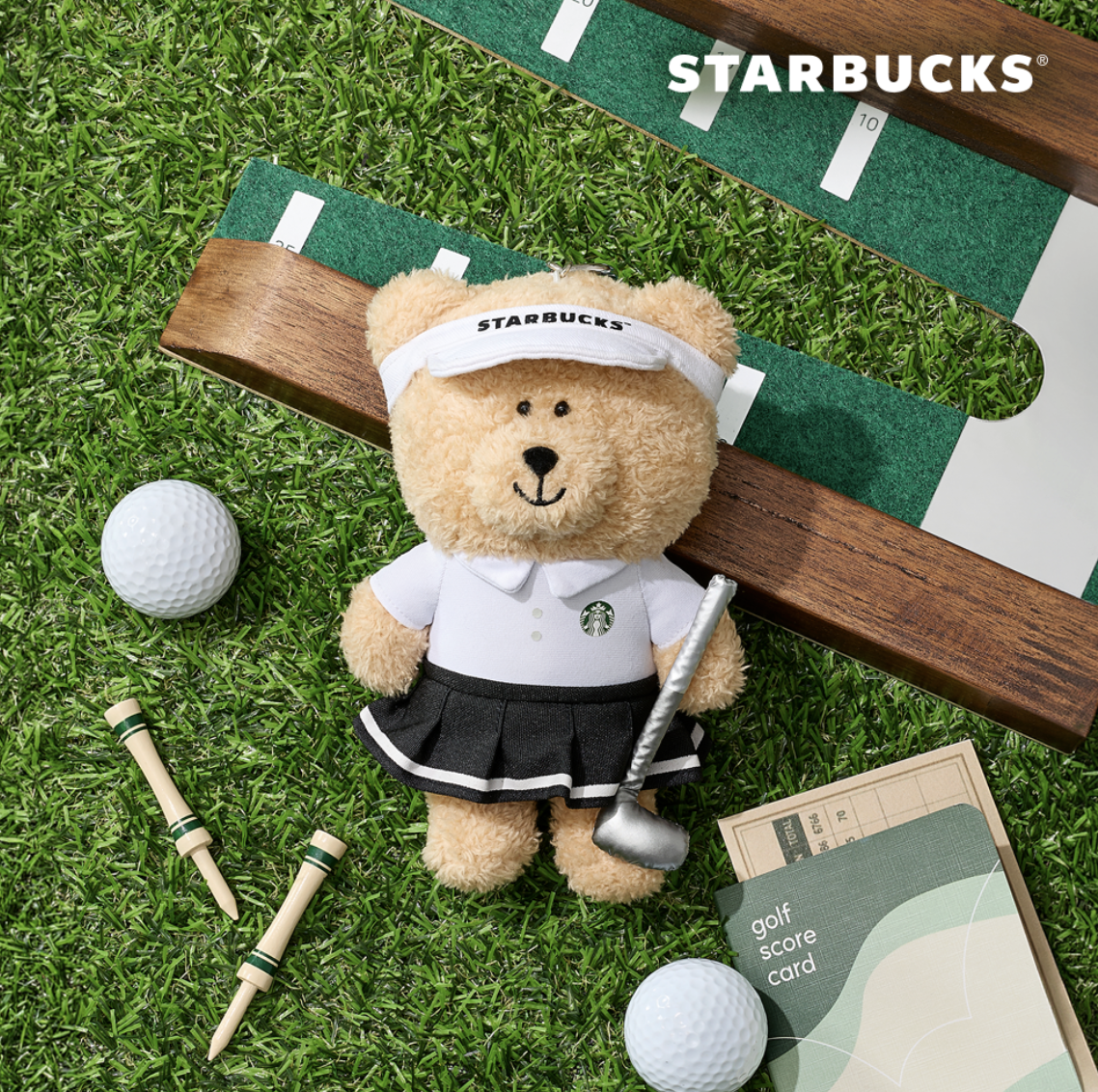 韓國 Starbucks 星巴克 高爾夫球系列 高爾夫球腰包/小球袋｜Golf Bearista Ball Pouch