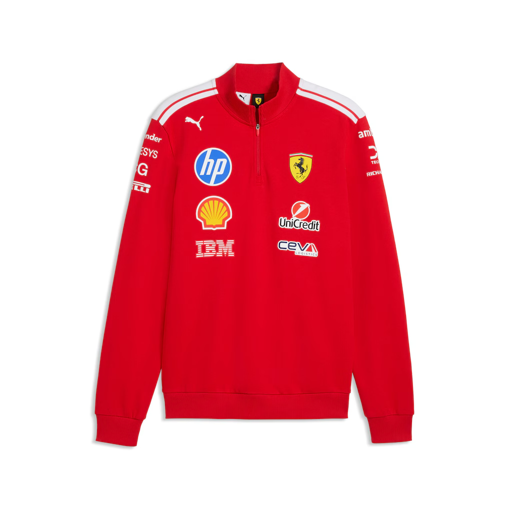 F1 Scuderia Ferrari 法拉利車隊 2026 官方Team T7 1/2 拉鍊運動上衣 701238728