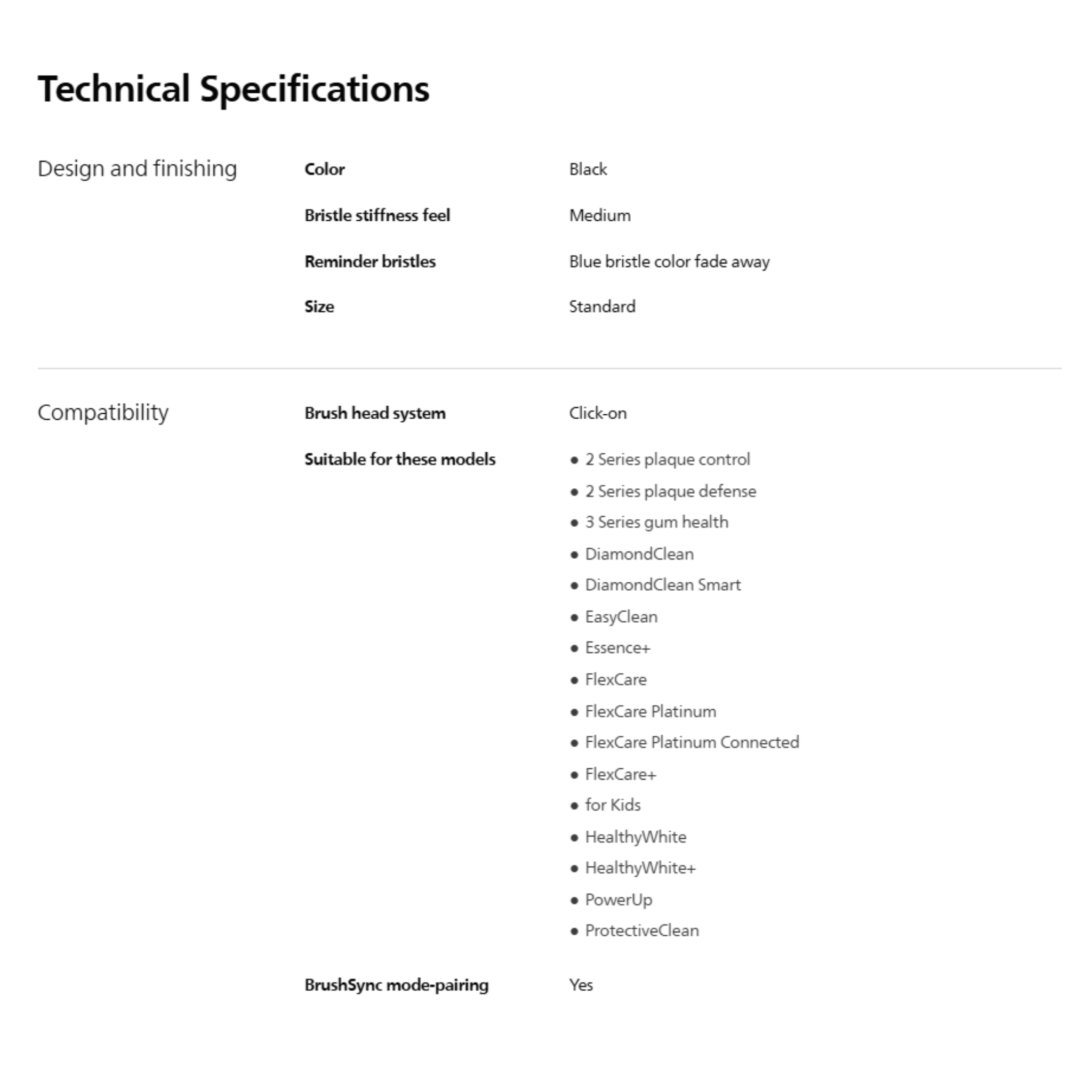 Philips Sonicare W DiamondClean Standard Toothbrush Heads Black 4pcs (HX6064/96)