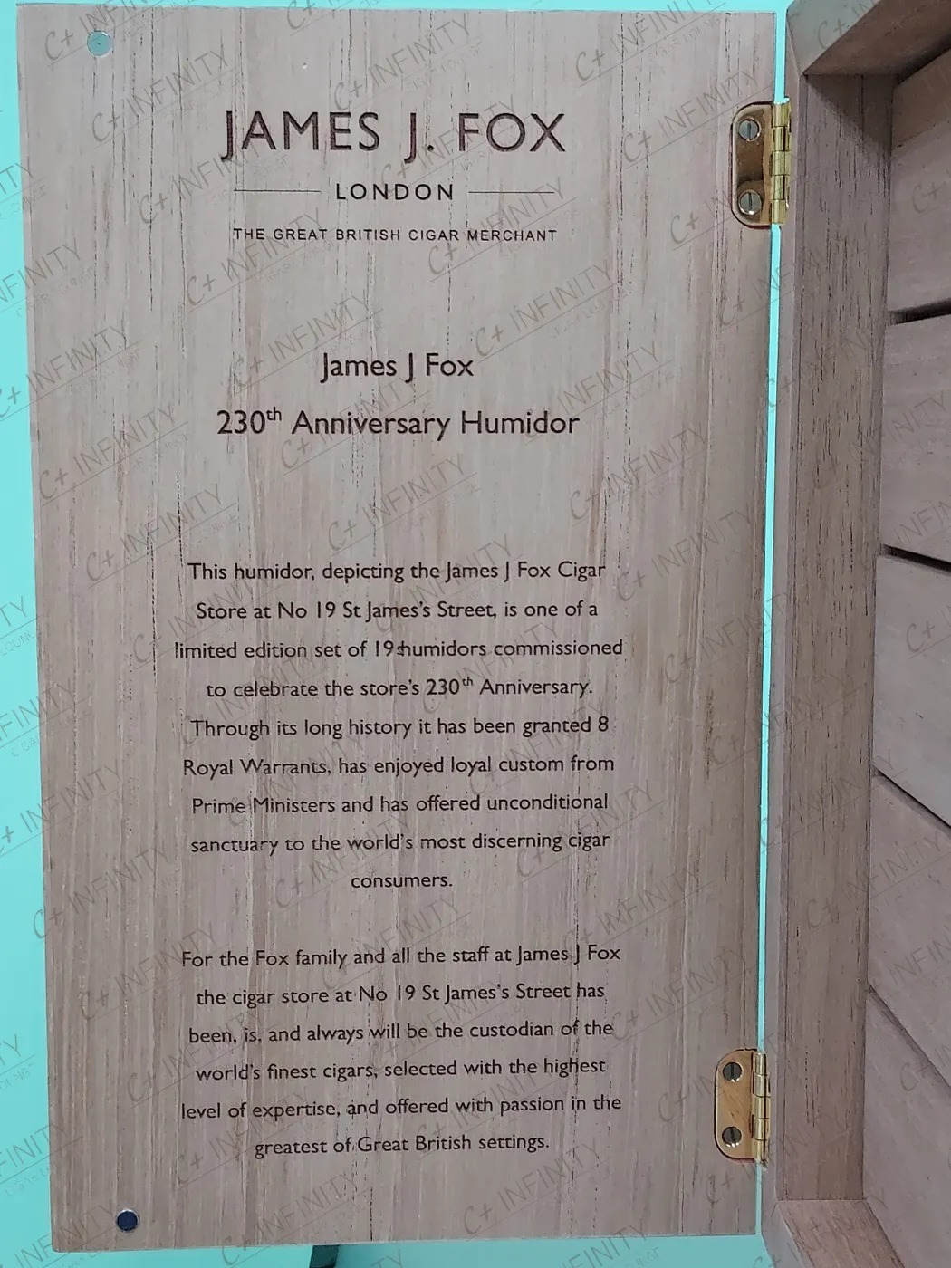 James J Fox 230th Anniversary Humidor (50'S)