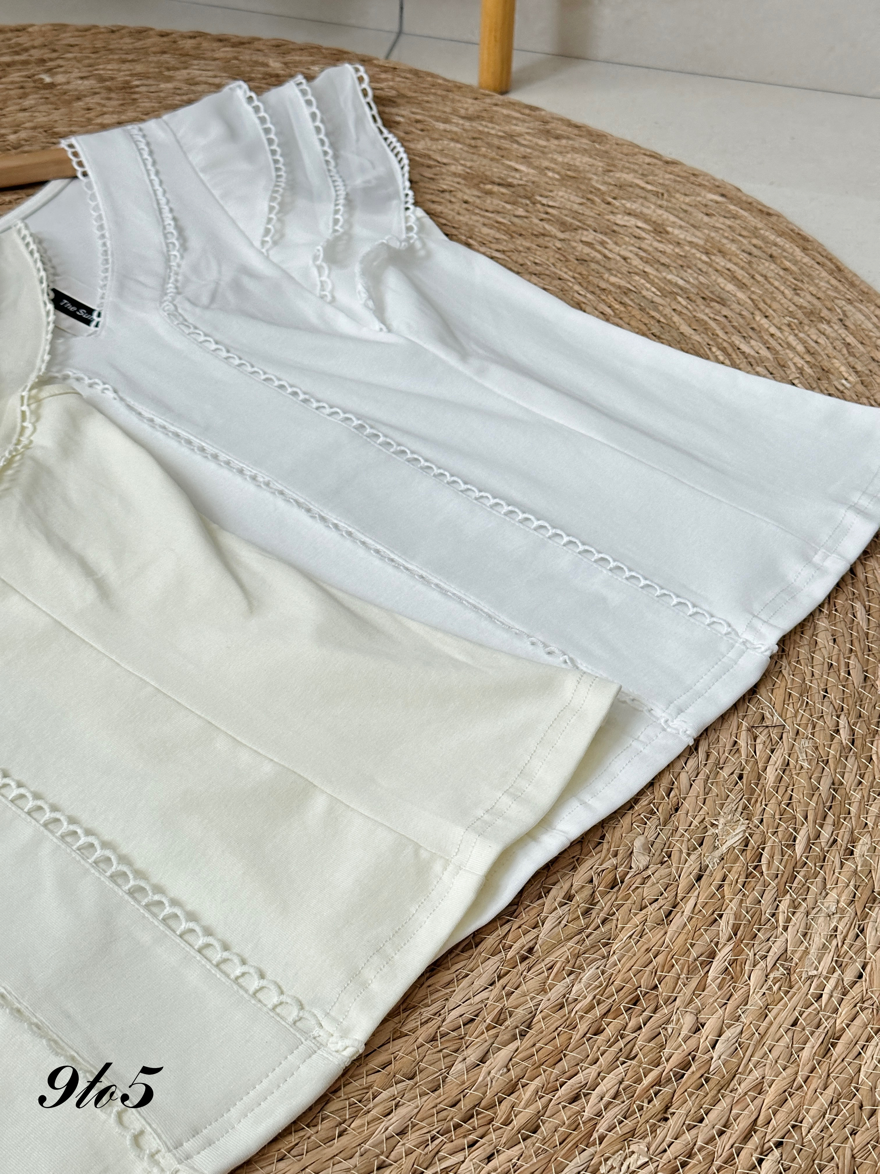 T3915 V Neck Cape Sleeve Top - 3 Colors