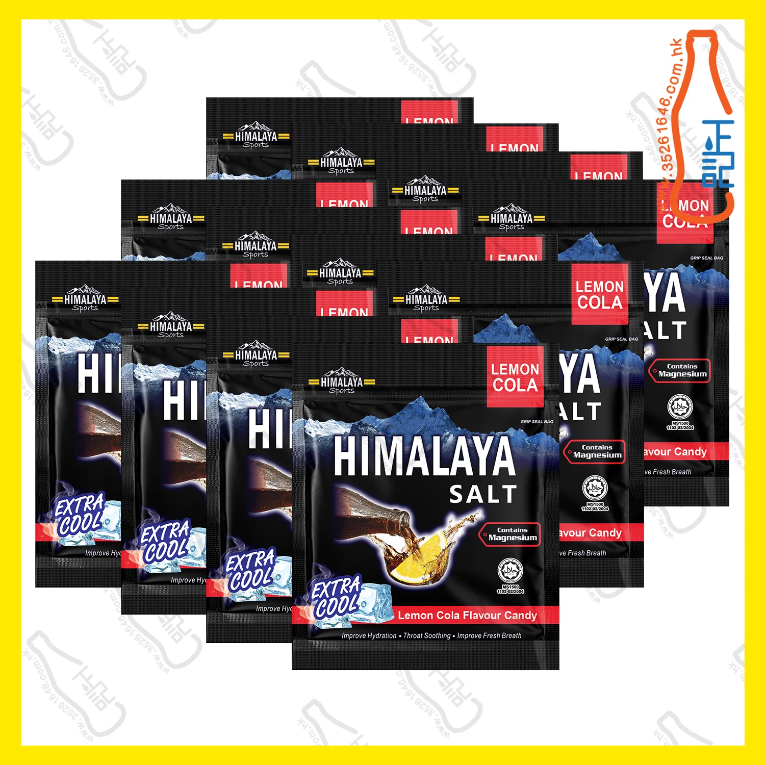 ==BIG9137 Himalaya 喜瑪拉雅山鹽薄荷糖 - 檸檬可樂味 x 12包 /盒