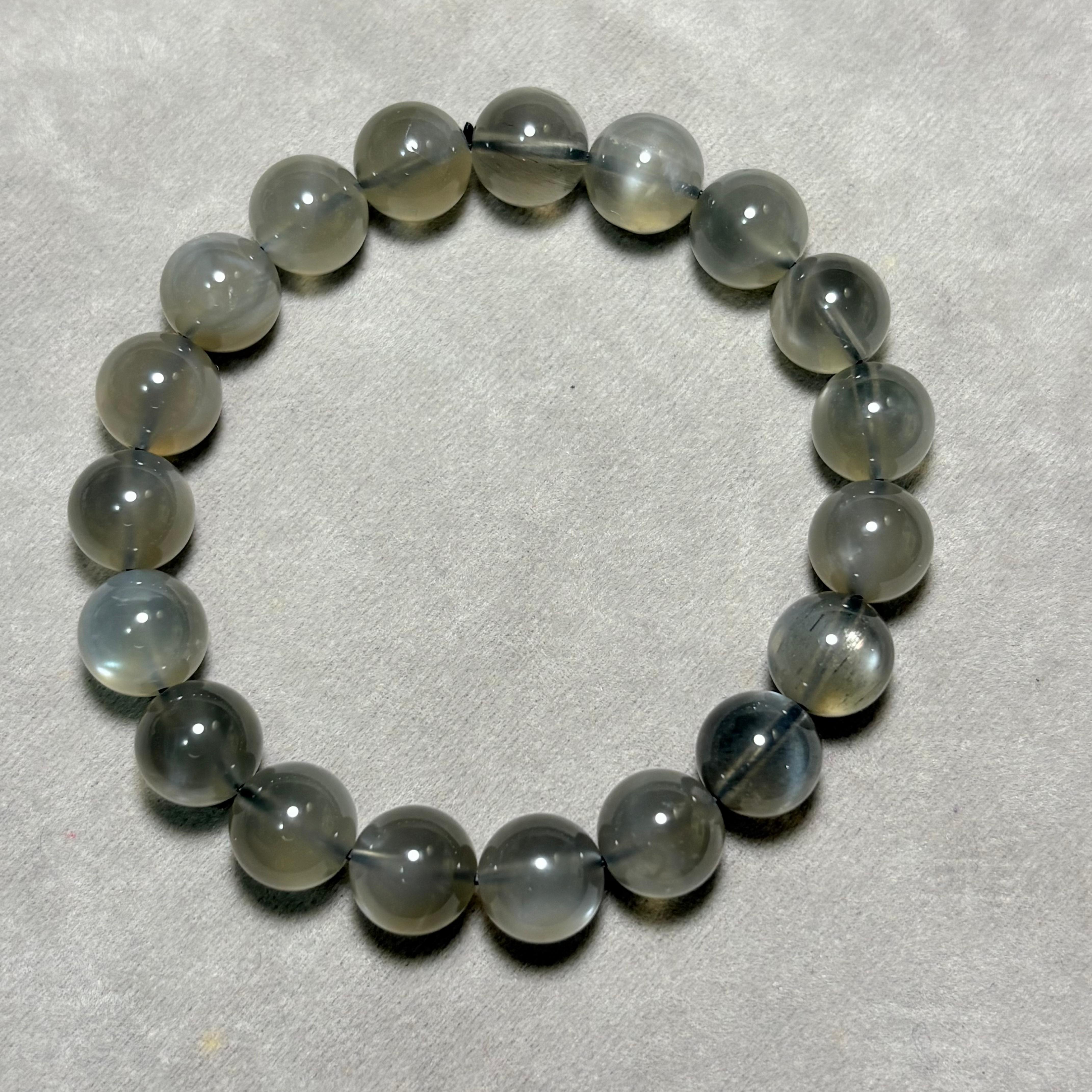 黑月亮石手串 No.4558 規格：10.5 mm 珠16cm手圍