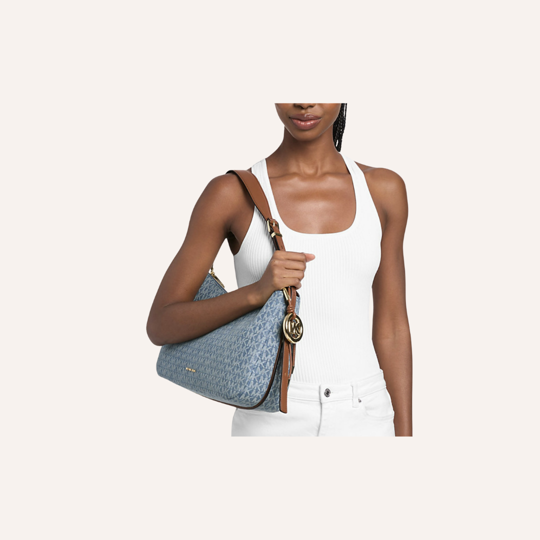 Michael Kor ( Leather Crossbody Bag )  (限時優惠）