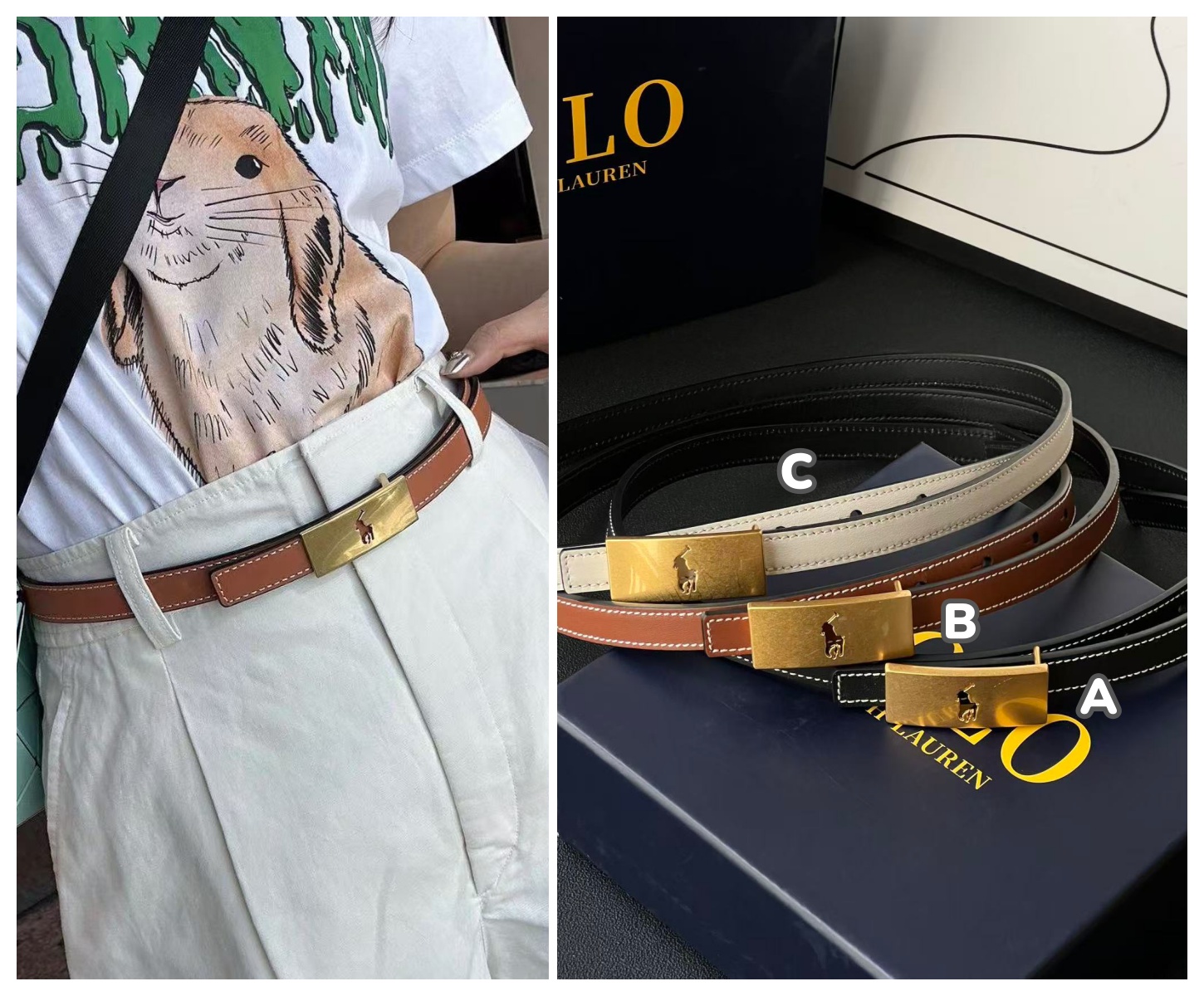 Polo Ralph Lauren ID 雙面皮革腰帶