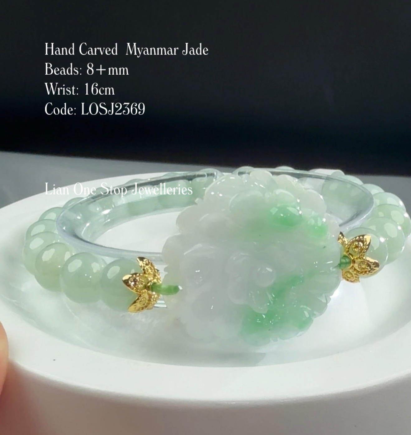 Code: LOSJ2369 Hand Carved  Myanmar Jade  