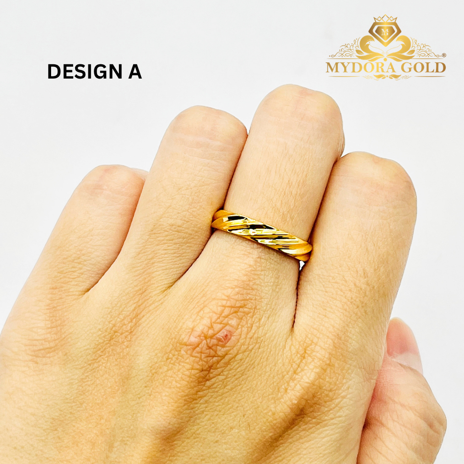 MYDORA Cincin Belah Rotan Twisted (5G) l EMAS 916/22K