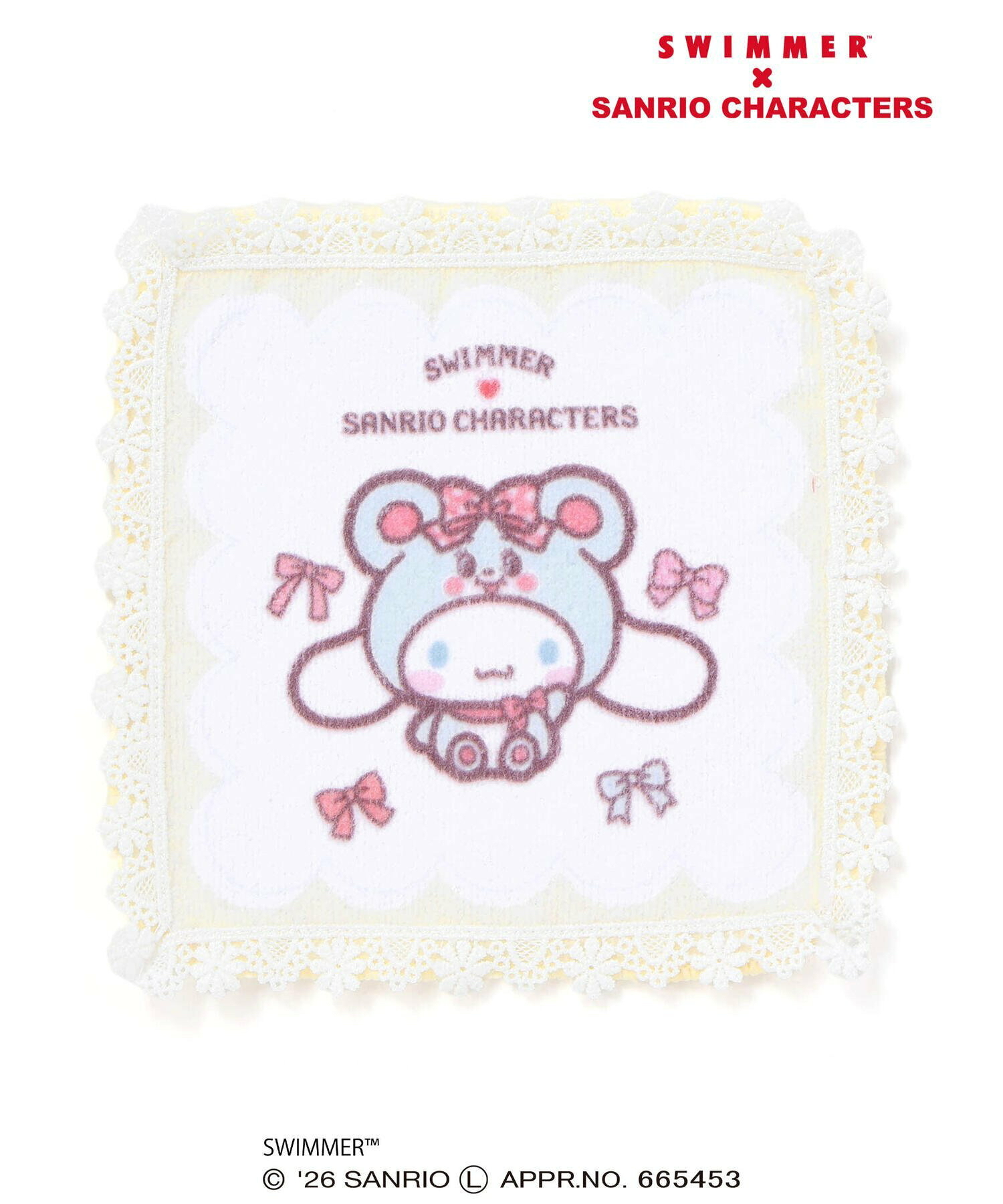🇯🇵預訂 日本直送🇯🇵Slap Slip x Swimmer x Sanrio系列四色人物圖案蕾絲花邊毛巾手巾手帕