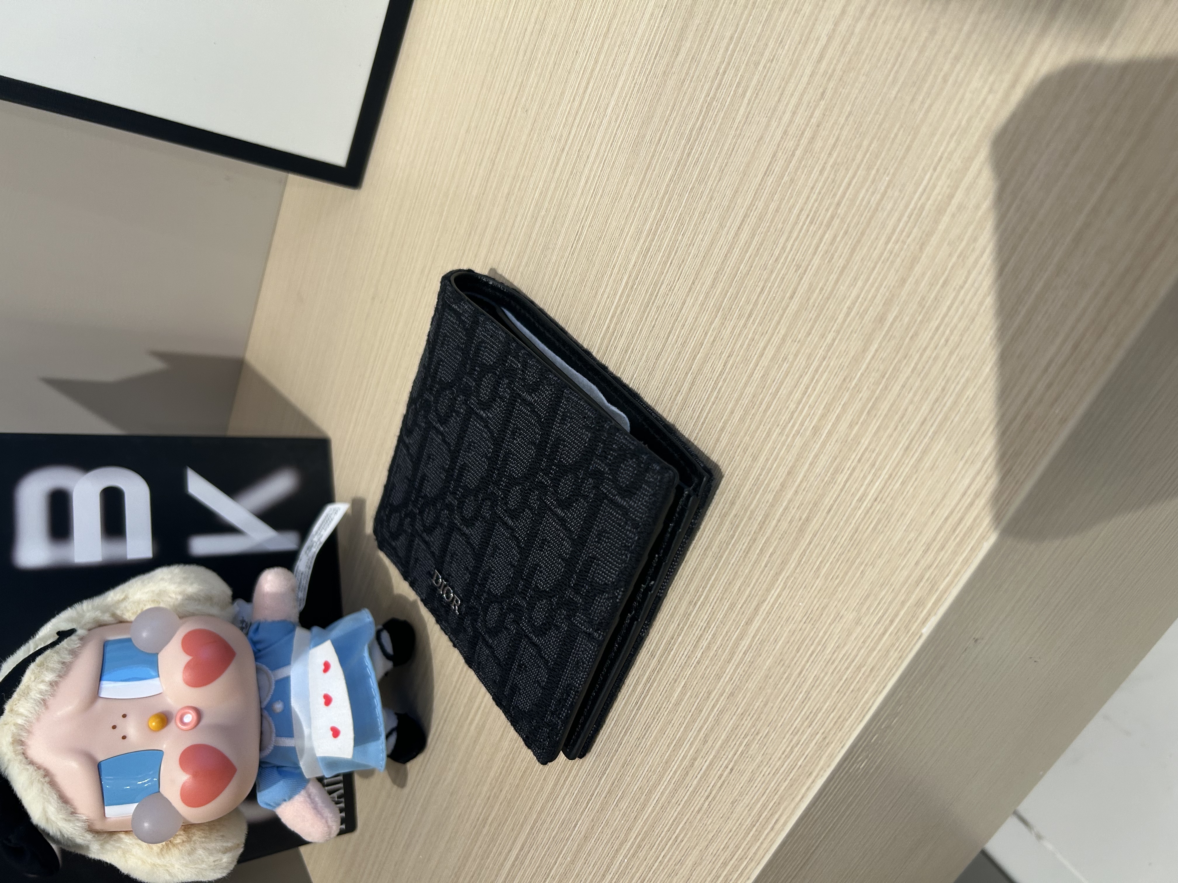 Dior Wallet 黑色 Dior Oblique 緹花銀包 100%Authentic, 99%New ✅Dust bag