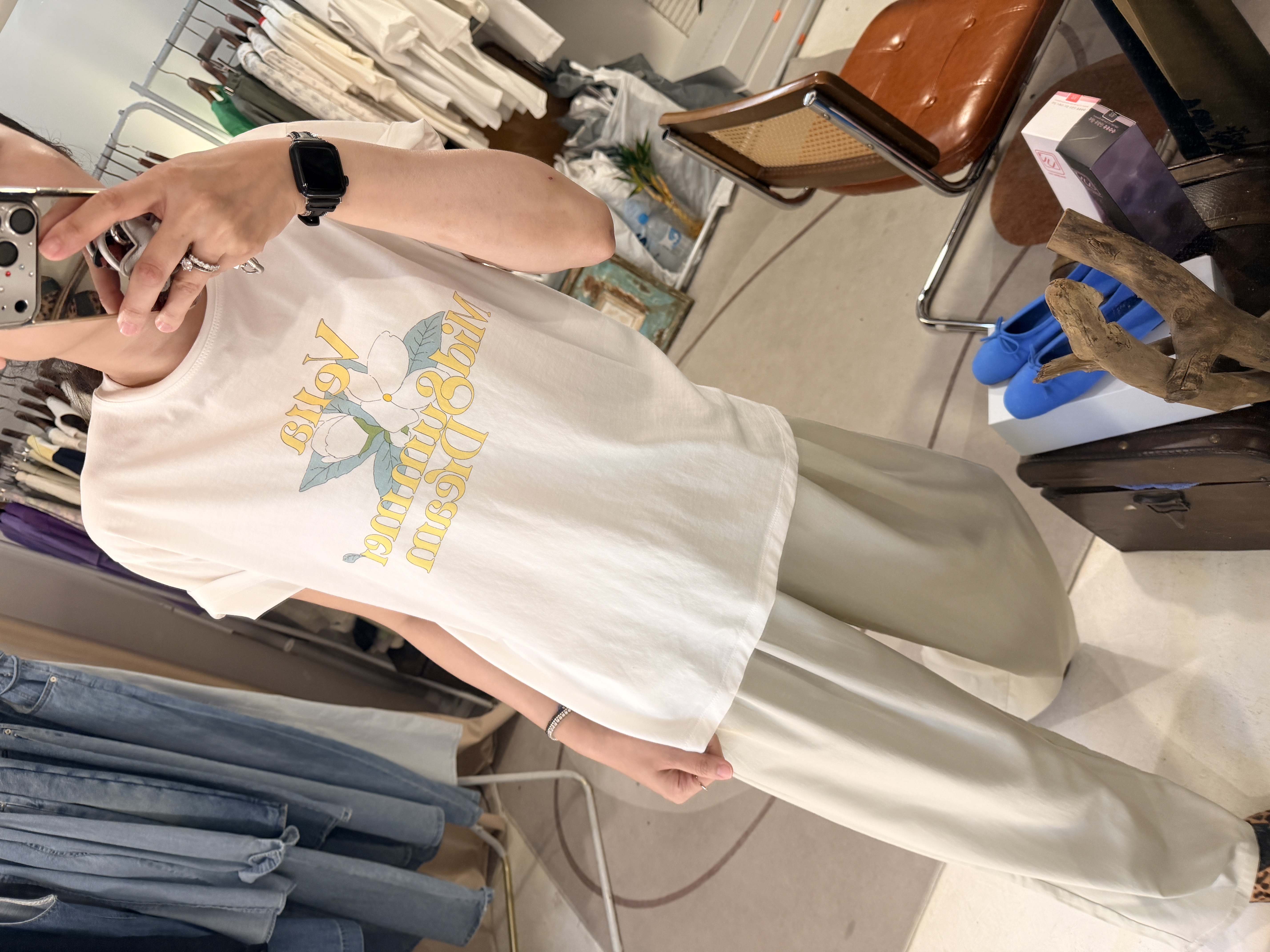 Flower printed tee