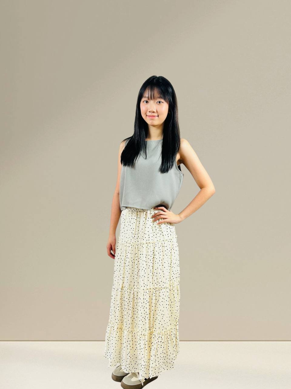 W6031 - Tiered Maxi Skirt