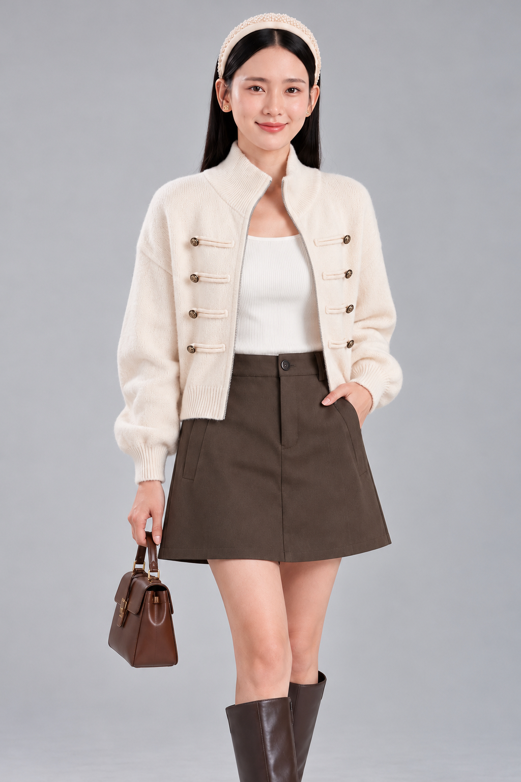 985 Regal Military-Inspired Knit Jacket