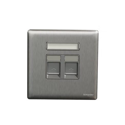 施耐德 Unica X 炫星銀 CAT3電話+CAT6數據插座