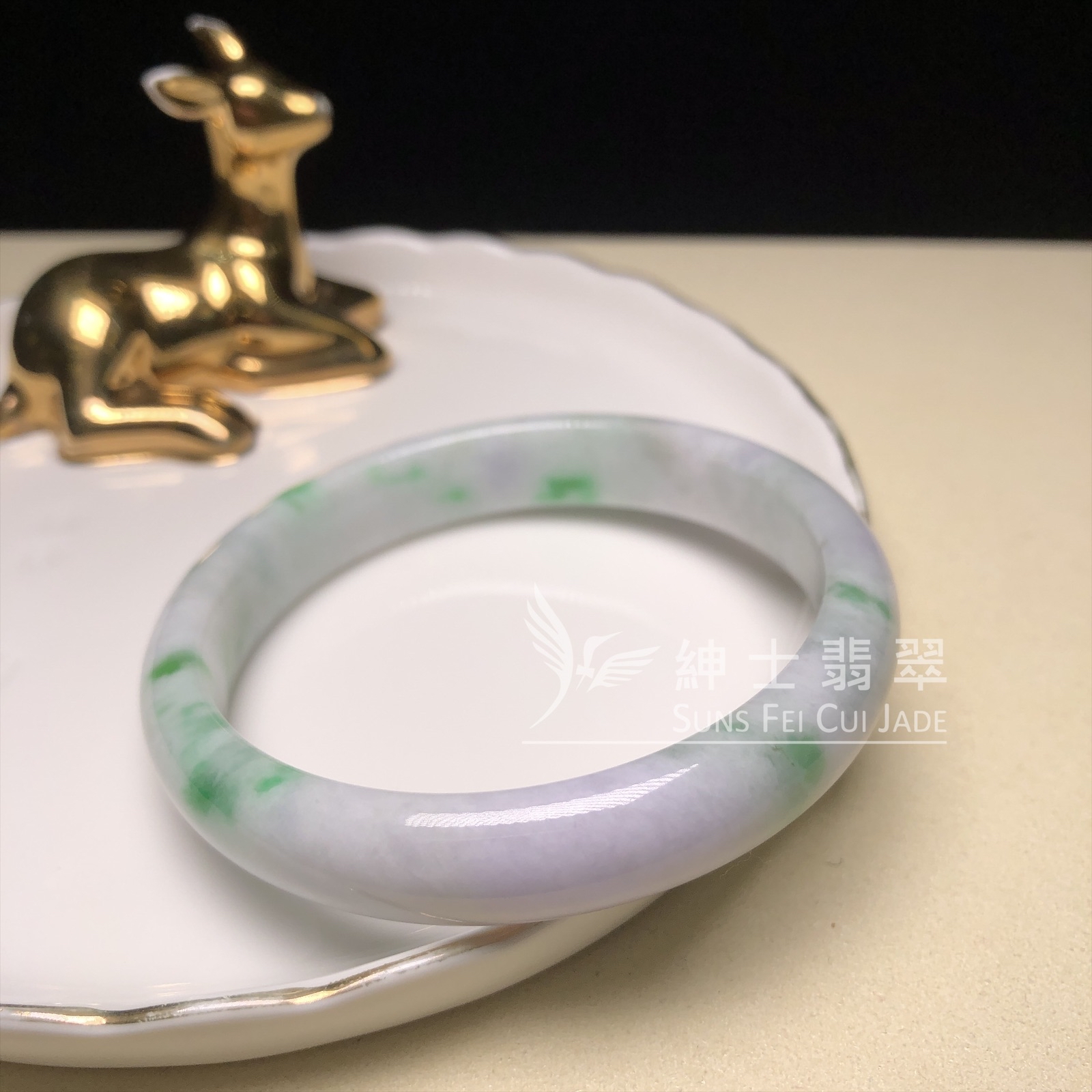 紫底飄翠福鐲56.4mm  YM00150