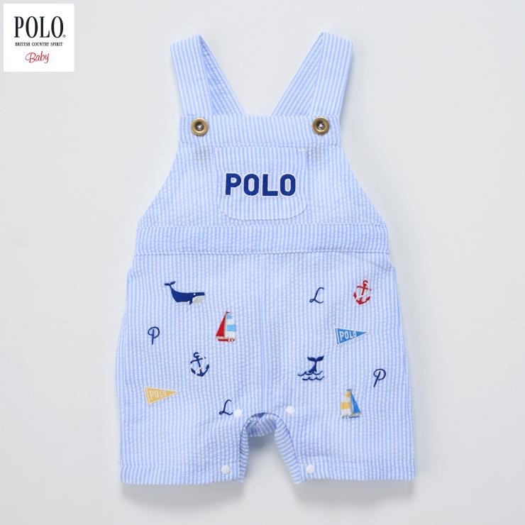 🇯🇵限量預訂 日本直送🇯🇵Polo Baby海洋風刺繡條紋吊帶褲