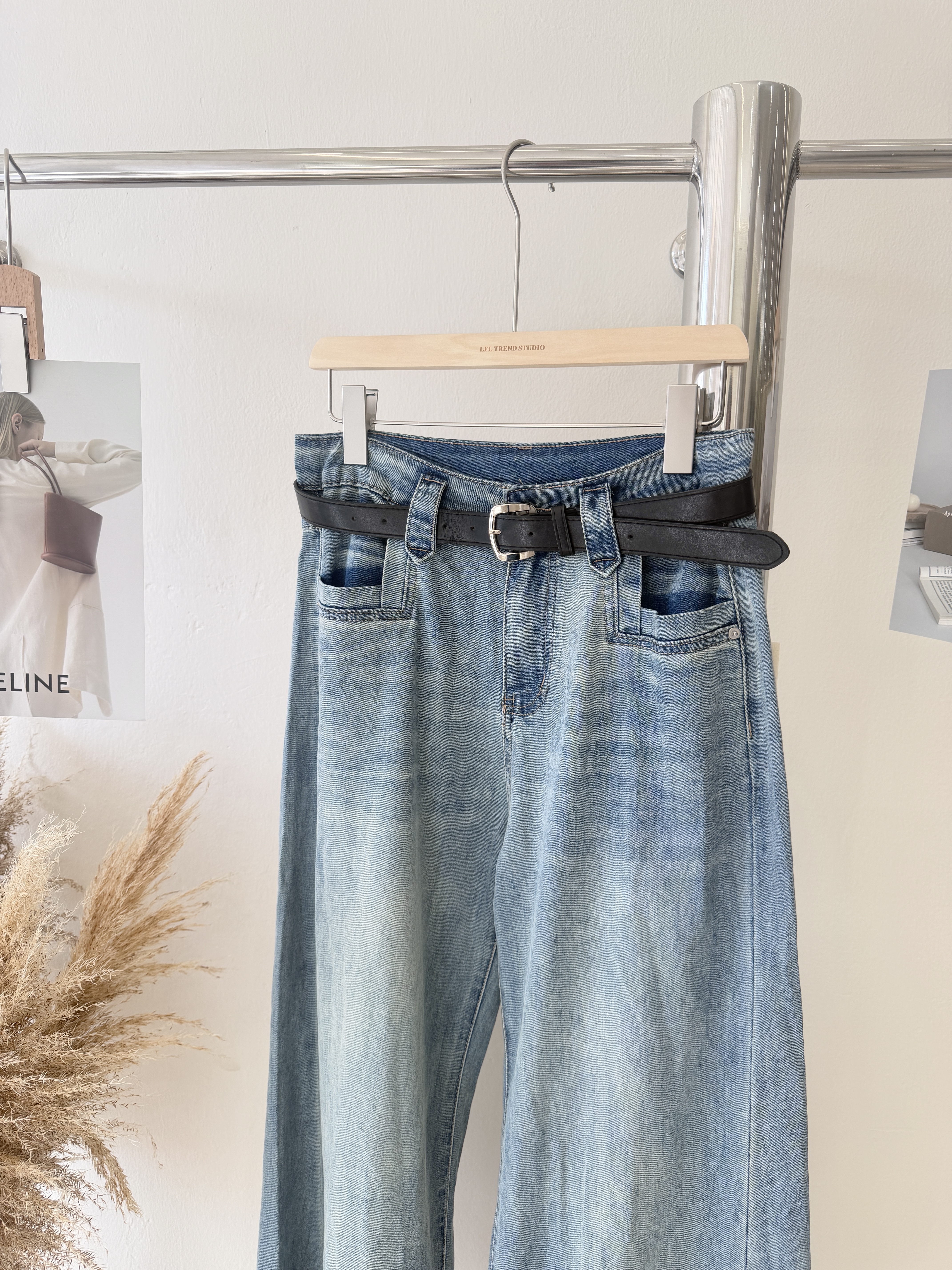 6187 爆款百搭牛仔长裤