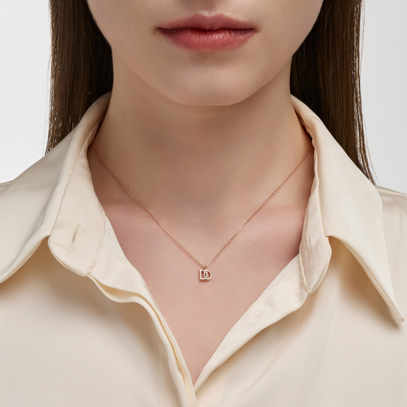 DIDIER DUBOT Miss Doux 玫瑰金頸鏈 (JDRNR4S22XX)