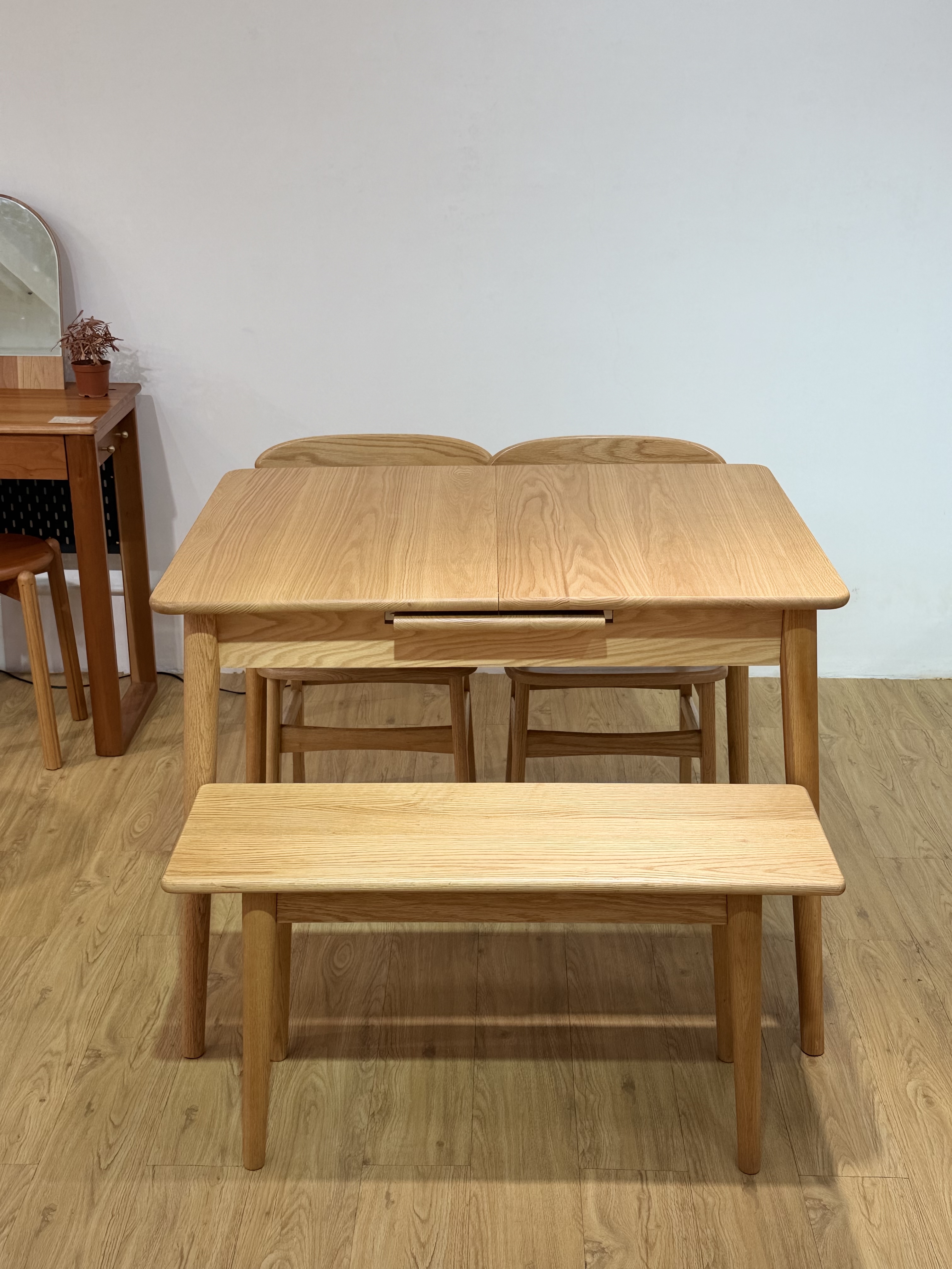 #陳列品LAZY 半自動升降伸縮餐桌套裝