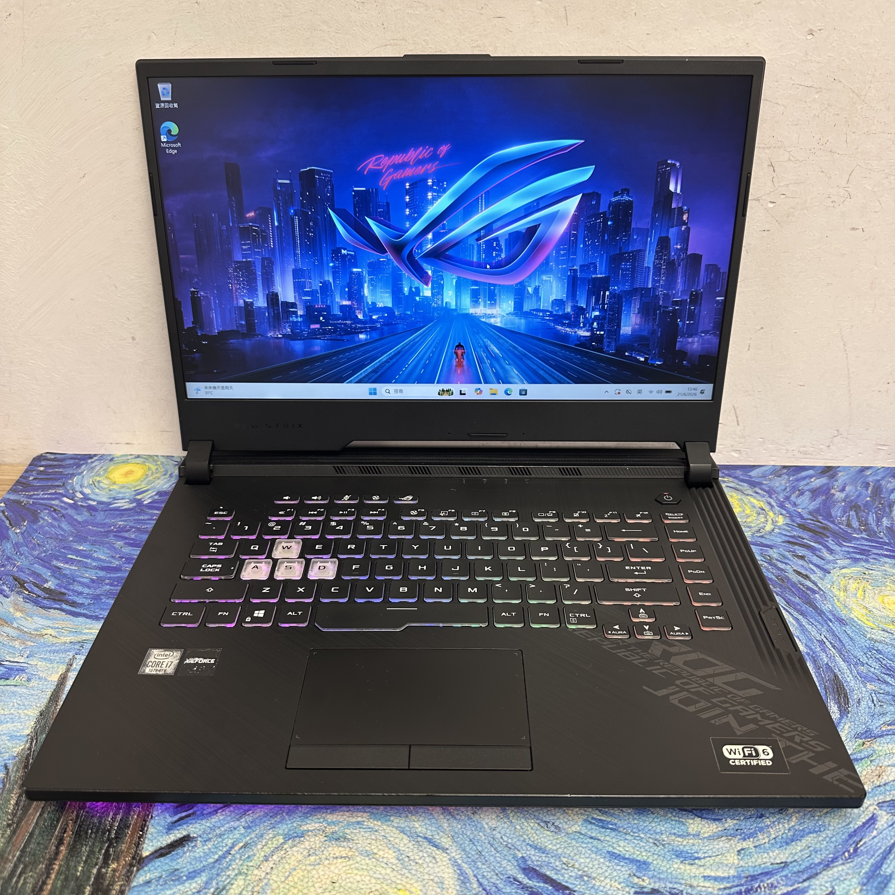 ASUS ROG i7-10750H/32GB Ram/512GB SSD/RTX2070獨立顯示卡/144Hz/  Laptop / Gaming Notebook/ PC / Gaming Laptop / Movie / Netflix / YouTube / Win11 / Work / Office