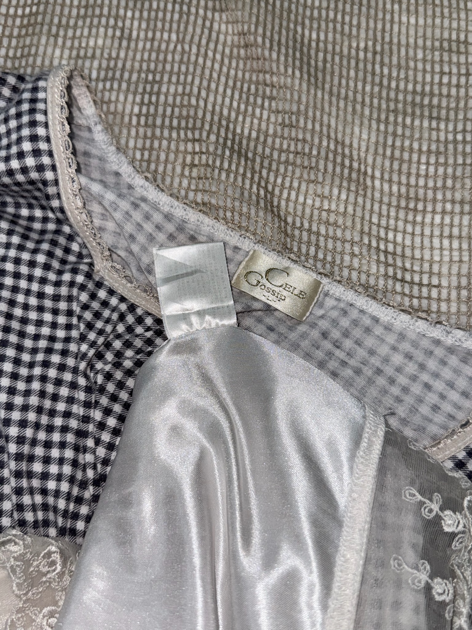 Gingham Puff Sleeve Tunics with Waist Bow