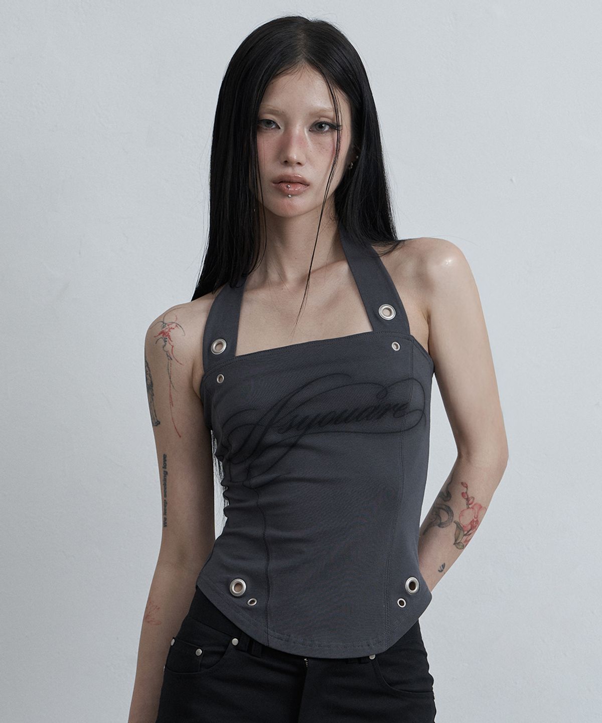 🇰🇷訂購｜asur 26SS｜Drawing halter sleeveless 3色