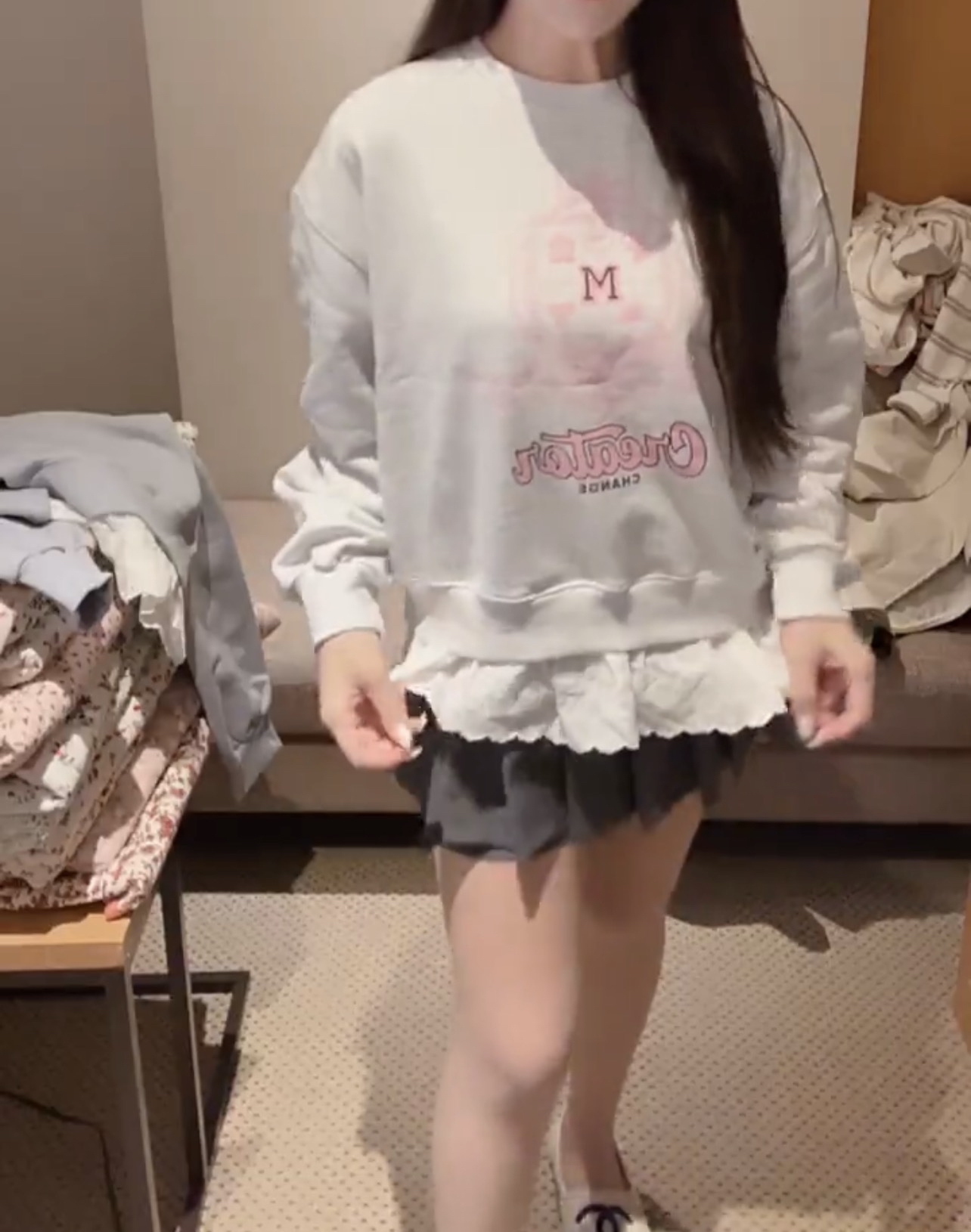 粉系下lace靚色衛衣23/1韓國酒店直播#ff2758