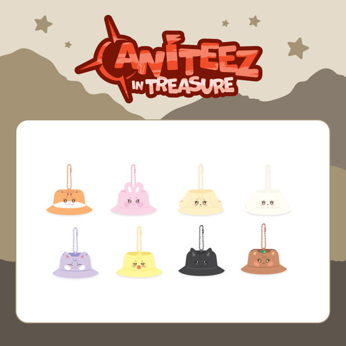 ATEEZ - [ANITEEZ IN TREASURE] BUCKET HAT KEYRING - JJONGbear