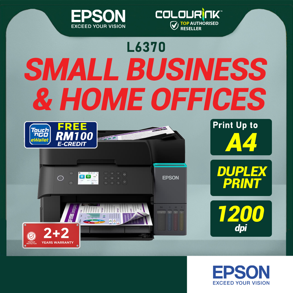 Epson EcoTank L6370 A4 Wireless 3 in 1 Refill Color Ink Tank Printer ADF Mobile Print similar L3250 T720DW GX7070 L6270