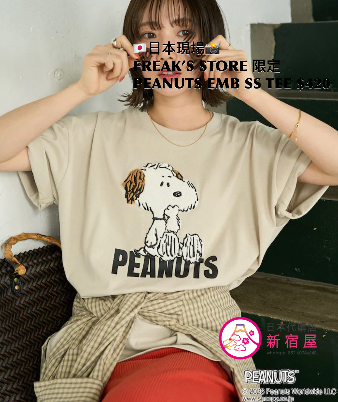 FREAK’S STORE 限定 PEANUTS EMBROIDERY S/S T-SHIRT 