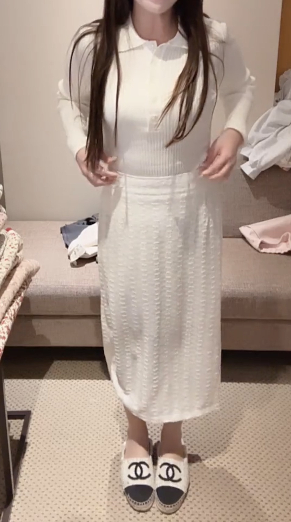 超正Lace彈性長裙23/1韓國酒店直播#ff2761