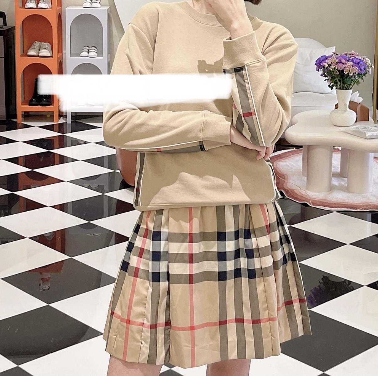 Burberry kids sz 14 經典格仔半截裙