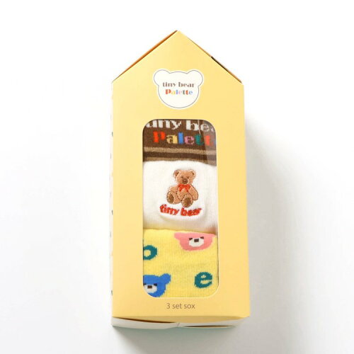 🆕【⭐訂購⭐】 🇯🇵日本直送 🌀tiny_bear_Palette 小熊襪子禮盒套裝(1套3對)🌀[ELGA-0112]