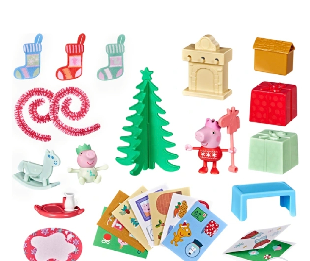 Peppa Pig 粉紅豬小妹 Peppa & Evie 聖誕倒數日曆玩具 Advent Calendar 24格玩具套裝