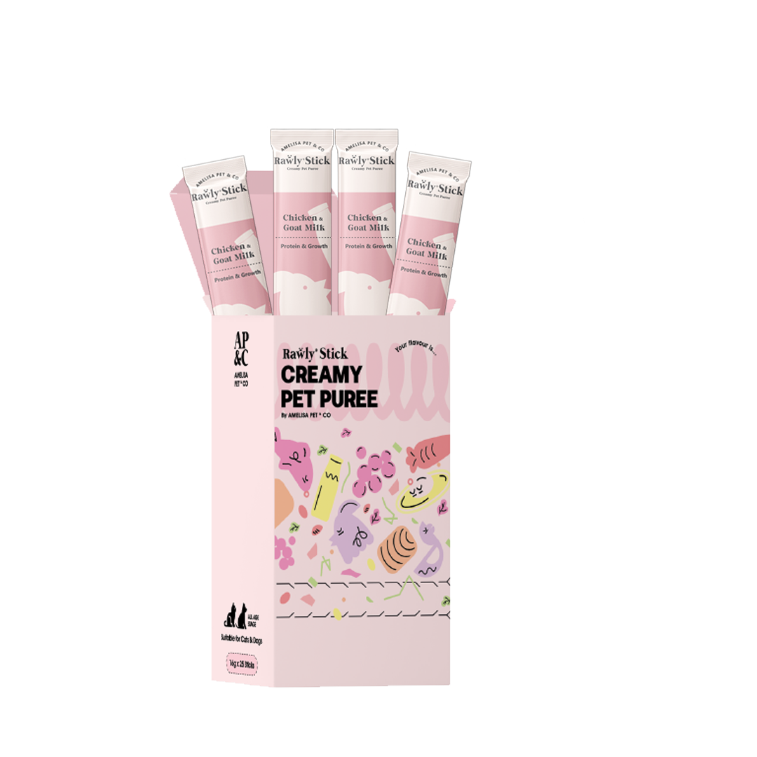 AP&C｜Rawly Stick 貓犬功能肉泥條 貓條 盒裝 Creamy Pet Puree 16g x 25