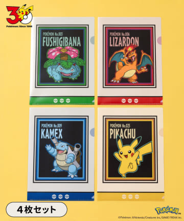✨連線商品需補運費✨日本 3COINS x Pokemon 30週年 A4透明文件夾及牆身貼紙