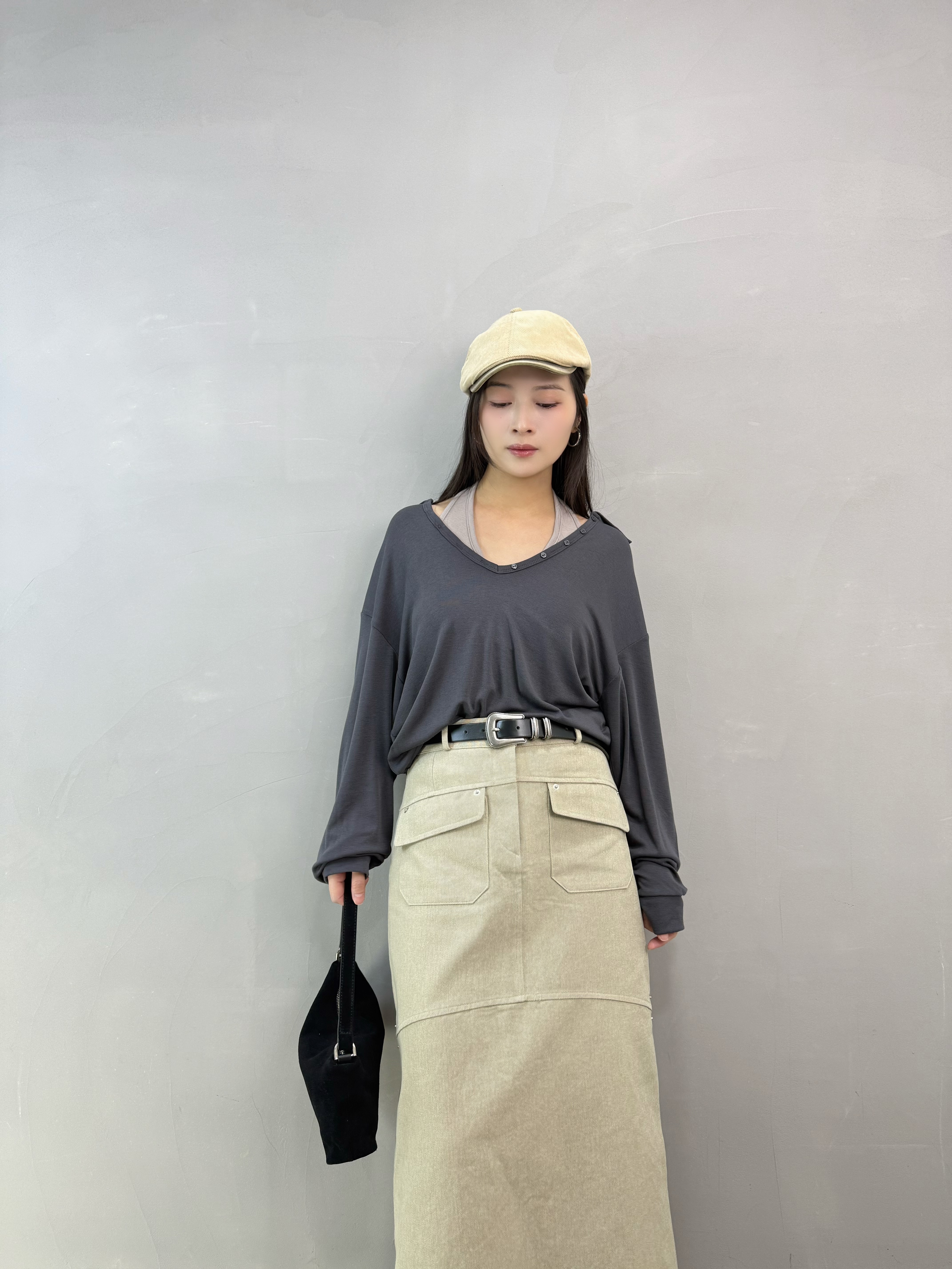 I08 小魚尾斜布裙