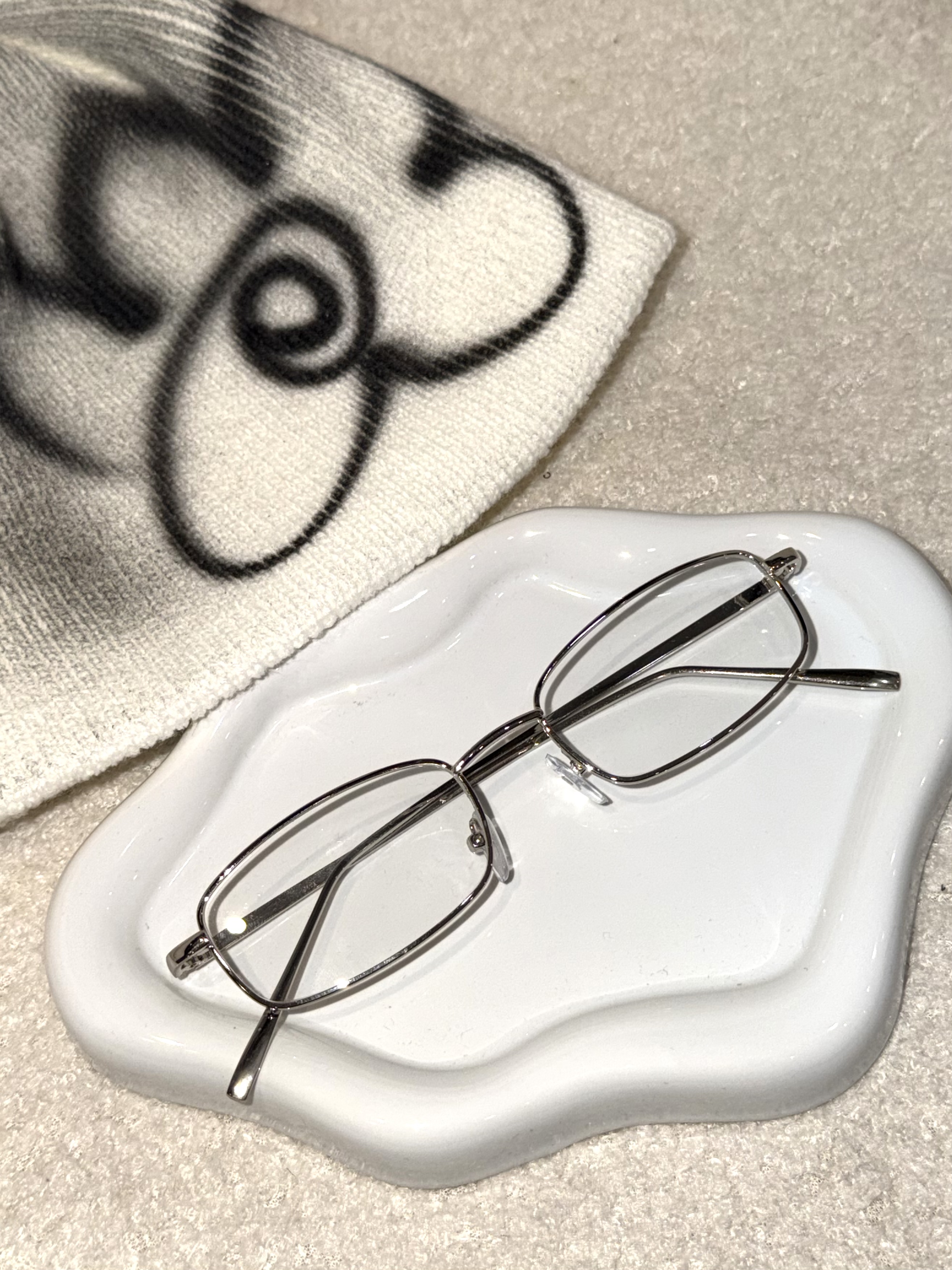 東大門nyunyu純銀方形眼鏡（辣妹必備）