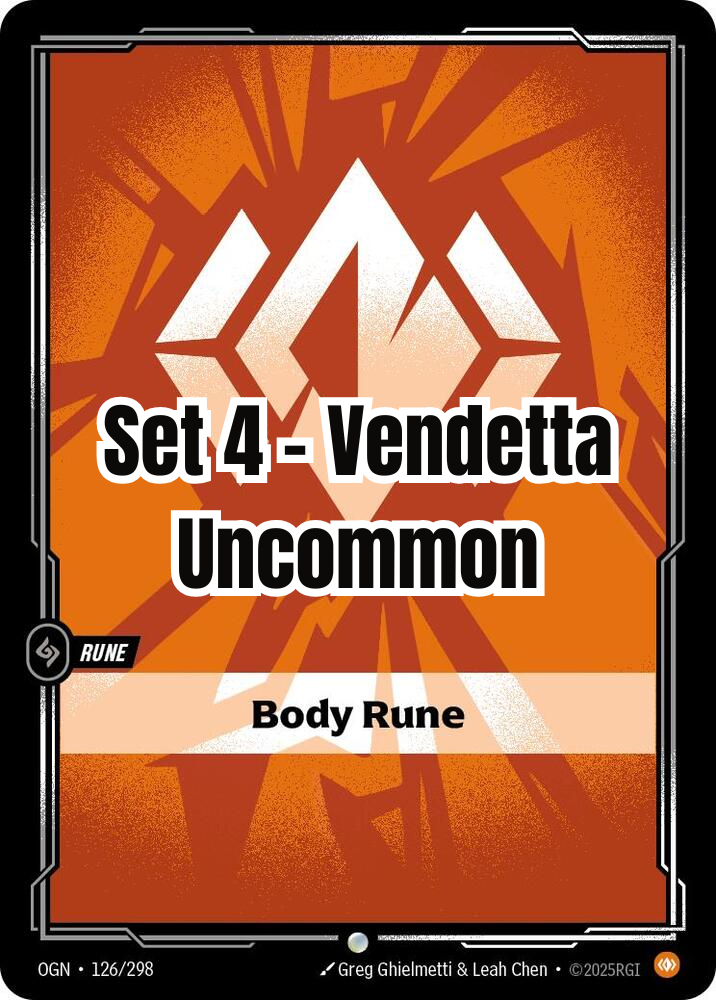 Vendetta - Uncommen- Body Rune (Set 4)