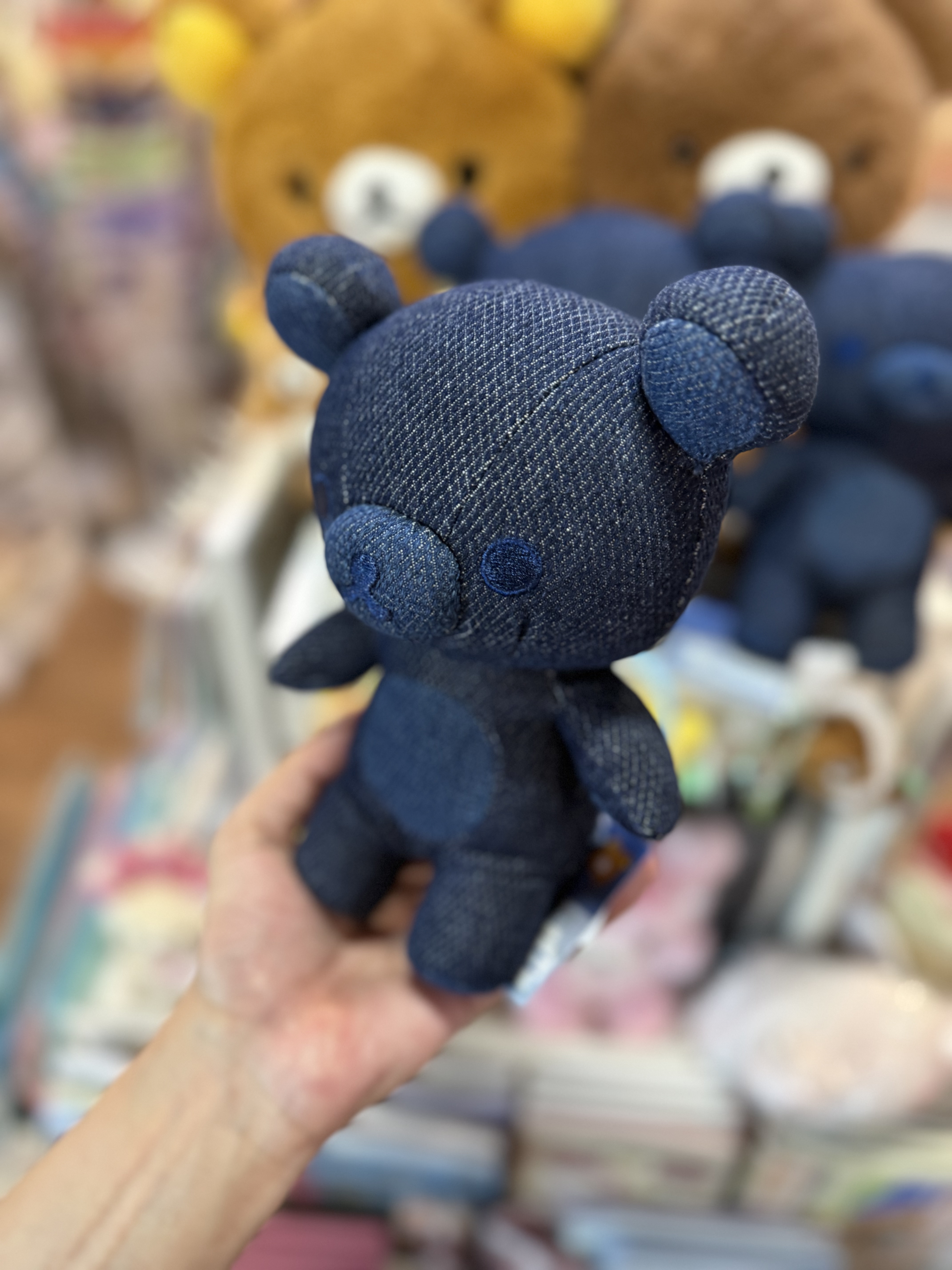 《現貨》全新日本倉敷/輕井澤店限定 牛仔布材質Rilakkuma 公仔