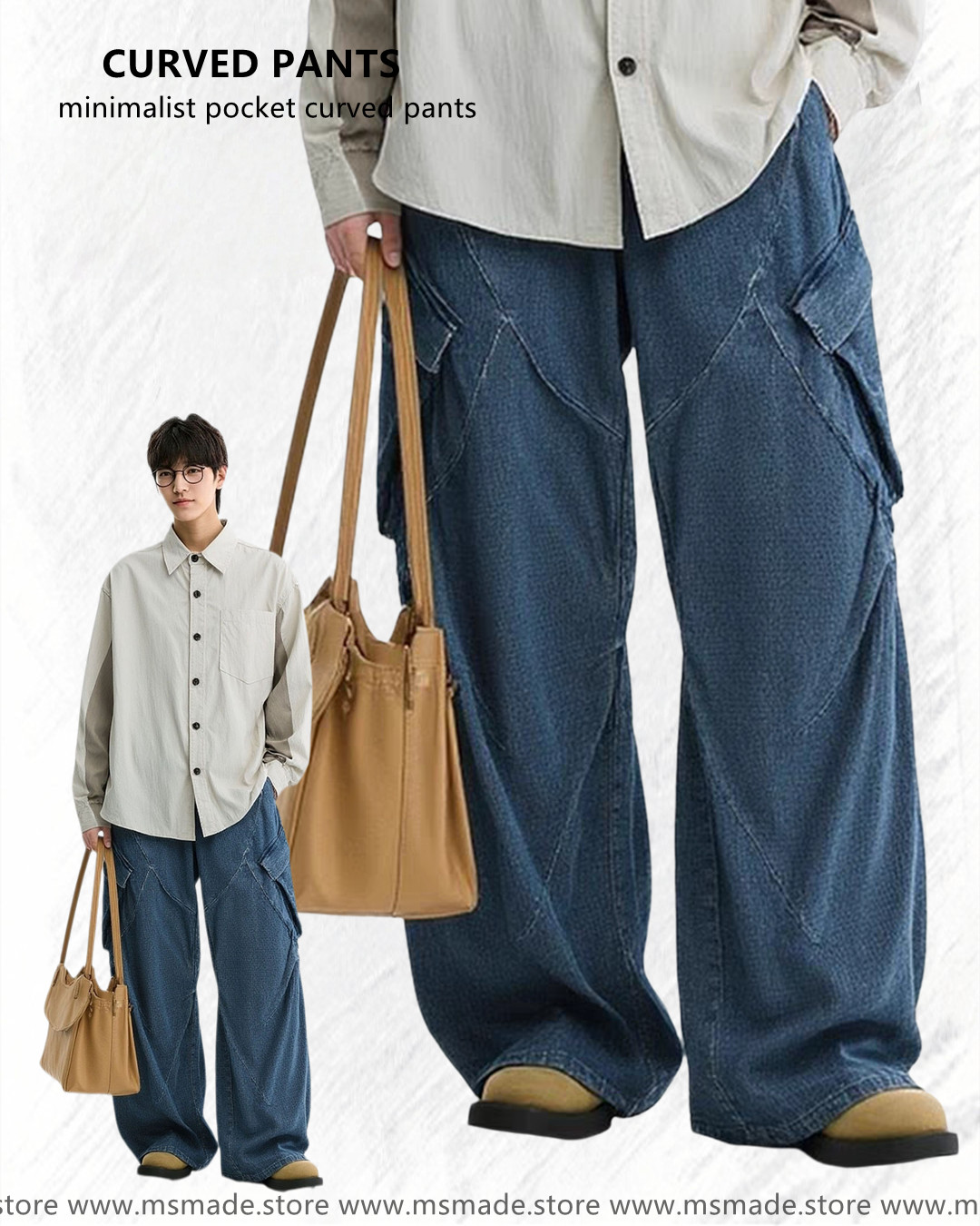 M35853 街頭中性工裝牛仔褲