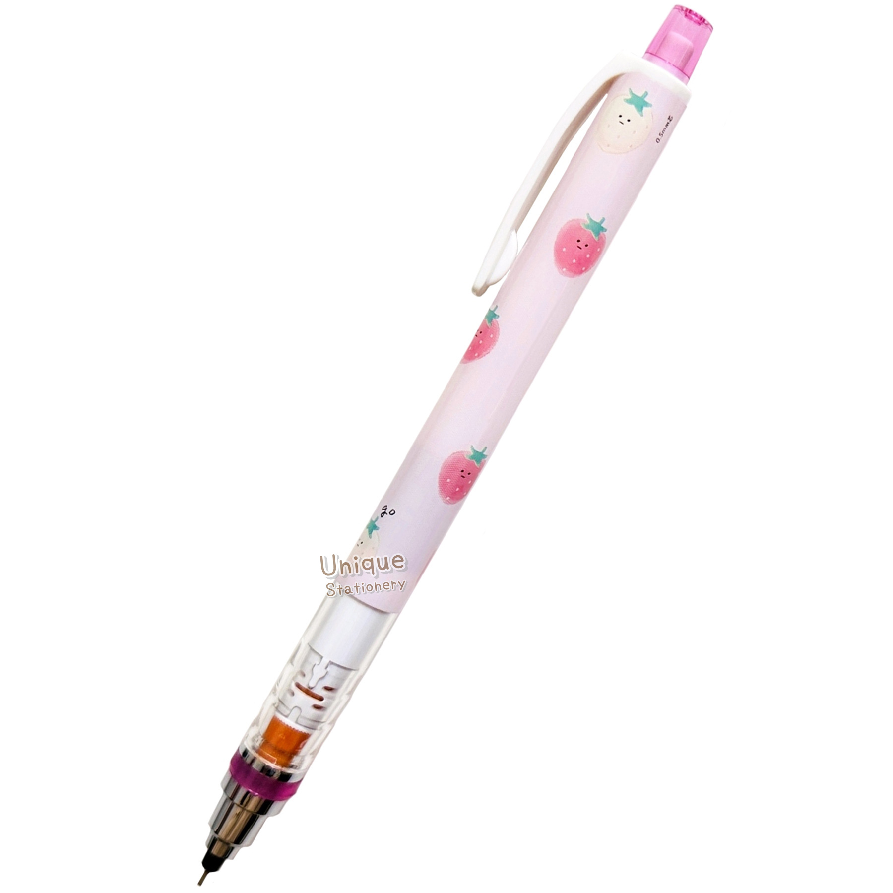 現貨｜Juicy na Ichigo 士多啤梨 日版 Uni KURU TOGA 0.5mm 不斷芯旋轉自動 鉛芯筆 (228374)