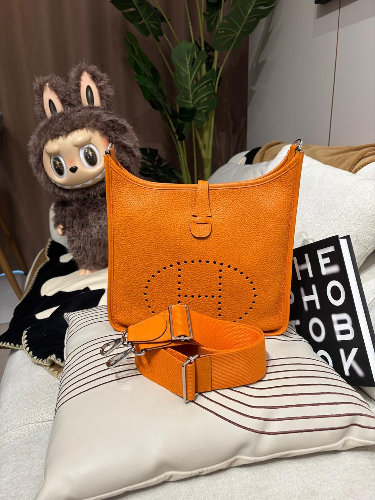 Hermes evelyne 29, Stamp C 杏脯色 TC粒粒牛皮 100%Authentic ,98%new ✅塵袋