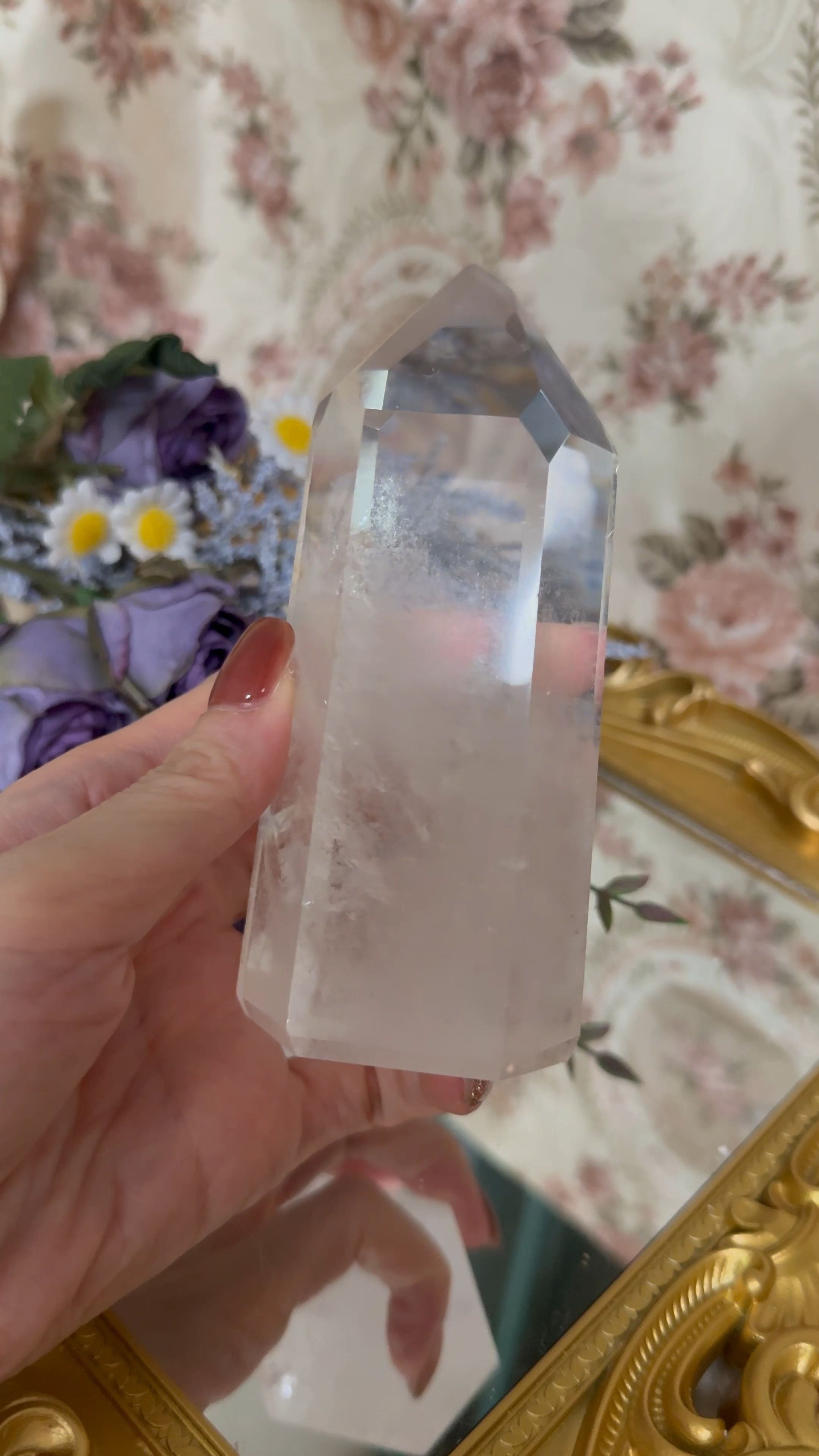 半山雲海白水晶柱