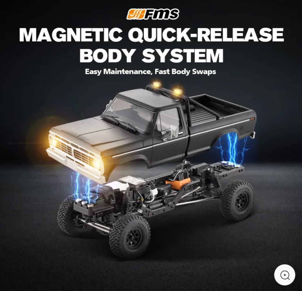 FMS 1:18 FCX18II FORD F-100 RTR BRUSHLESS BLACK