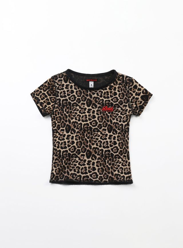 【BADBLOOD】 Crack Print T-Shirt - Black Leopard Badblood Crack Print T-Shirt Black Leopard – BBGSHOPHK