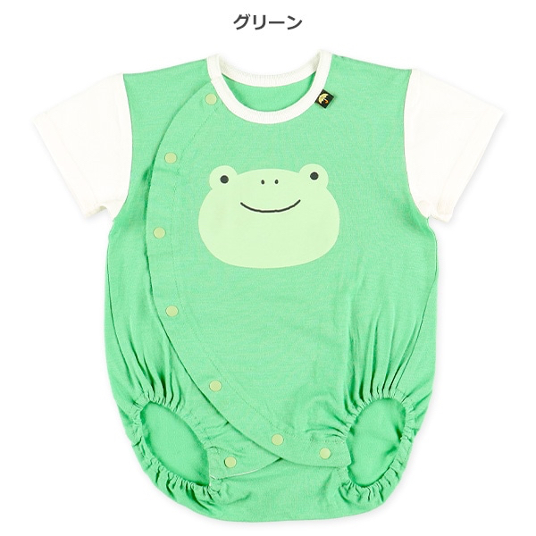 🇯🇵預訂 日本直送🇯🇵青蛙印花開襟純棉短袖包屁衣