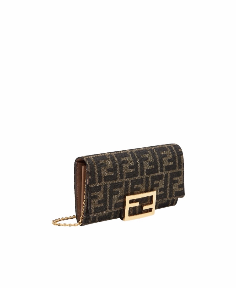 Fendi 女士 Baguette徽標鏈條錢包均碼碼常規、19cm*1cm*9cm