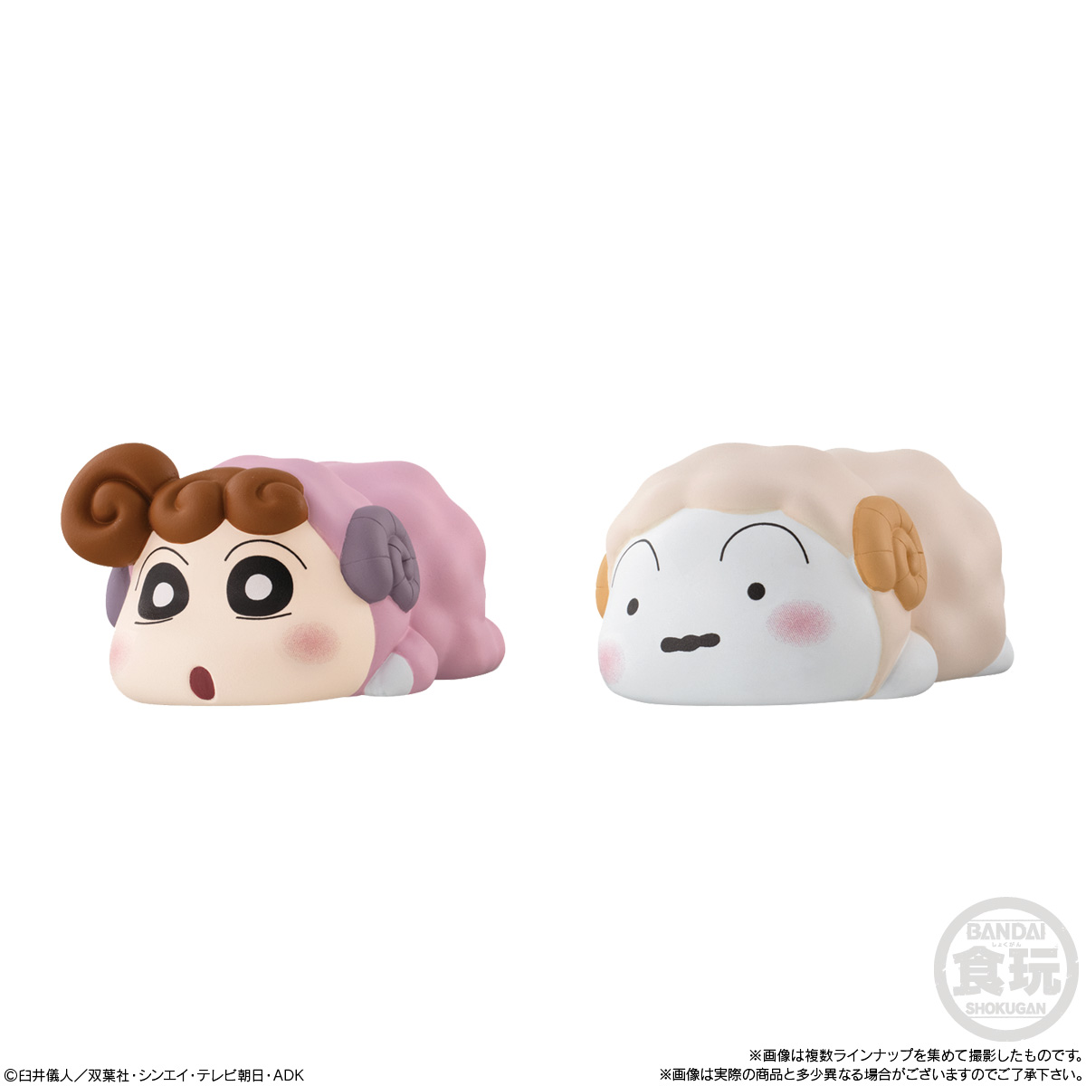 (預訂訂金 $100) (總價 $229) Bandai MOCCHIRI KORORIN 蠟筆小新 造型公仔 2 食玩 (原盒12個) (行版)