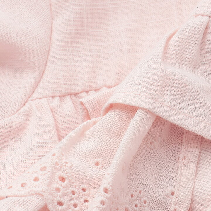 🇯🇵預訂 日本直送🇯🇵 Petit Main 兩色蕾絲層疊荷葉邊短袖上衣